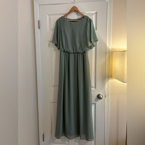 Kennedy Blue Bridesmaids dress—Amanda w/back/shoulder coverage—Size 10, Moss